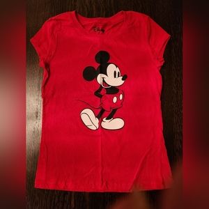 Mickey Mouse 🏰 Disney Tshirt Girls Size Large EUC $13